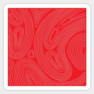 LinesOnRed Sticker